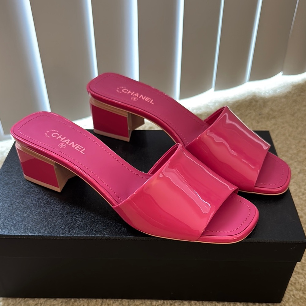 CHANEL Pink Heels with Sleek Design